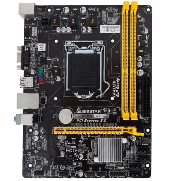Biostar H61MGV Motherboard H61 LGA1155 Alle Solid-State