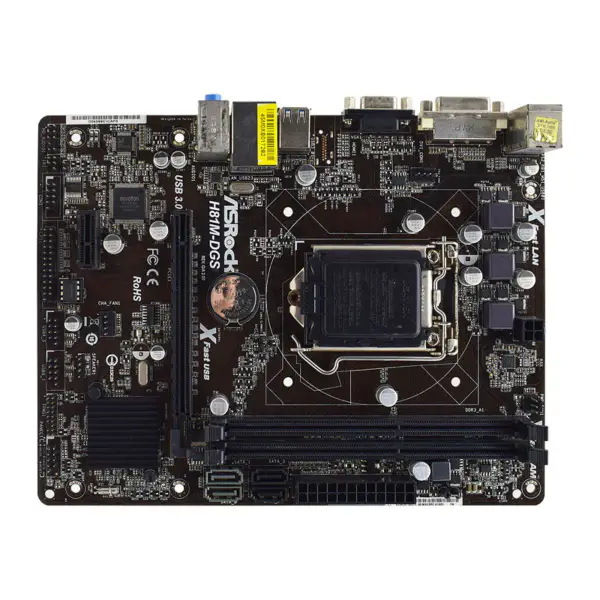 ASRock H81M-DGS R2.0 Motherboard LGA1150 DDR3 16GB (Größe: 17.3*22.6)
