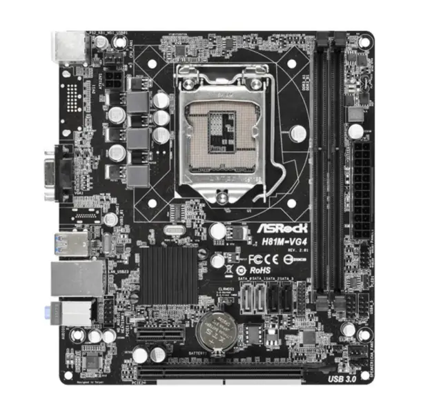 ASRock H81M-VG4 Motherboard LGA1150 H81 USB3.0 SATA3 DDR3 (Größe 17*22)