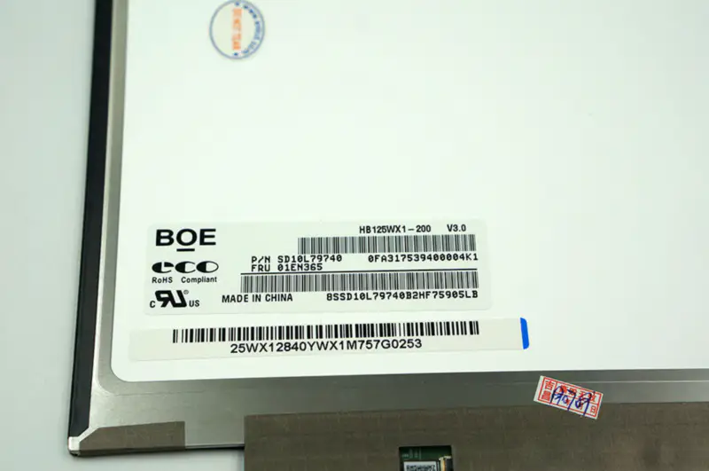 12,5 Zoll BOE LCD LP125WH2 TPB1 HB125WX1-100 HB125WX1-200 für HP EliteBook 820 LCD Bildschirm 30pin