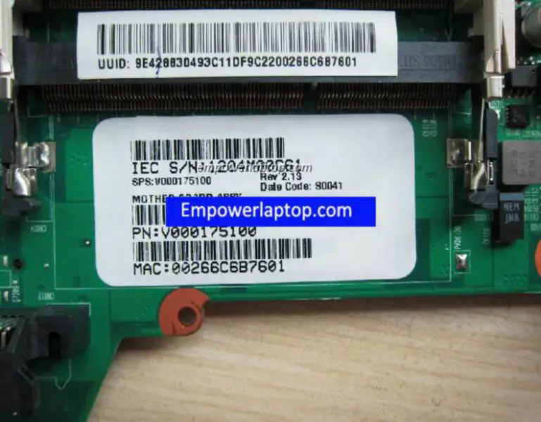 Toshiba L510 L532 V000175100 Hauptplatine