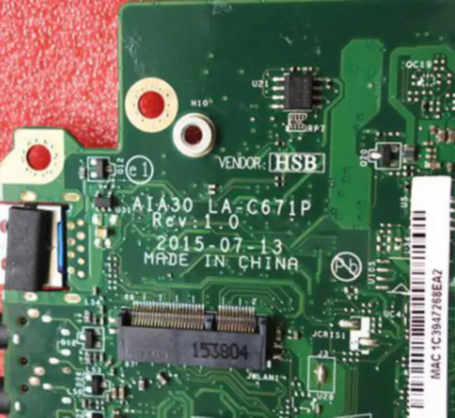 Lenovo S200Z C2000 AIO Motherboard N3700 AIA30 LA-C671P IBSWSC 03T7441 Mainboard