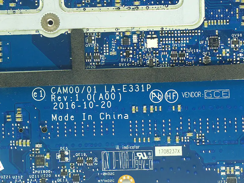 Dell XPS 15 9560 CAM00/01 LA-E331P CN-0YV12N 0YV12N YV12N Hauptplatine