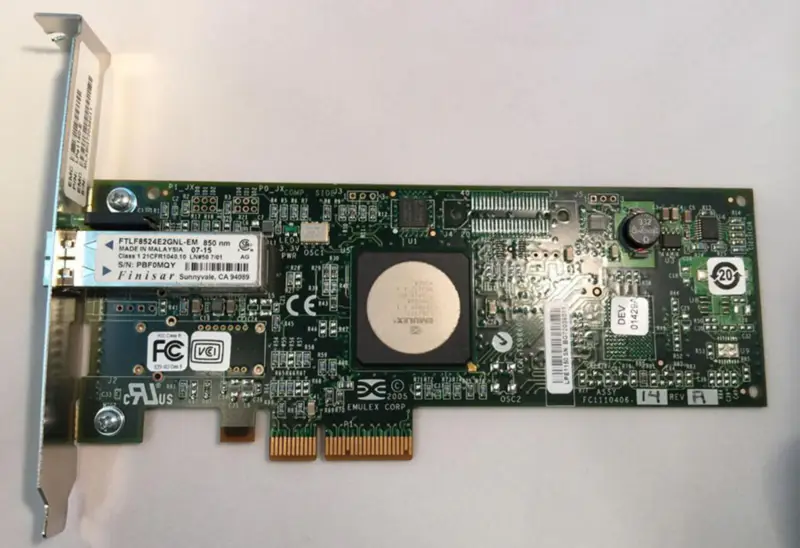 Emulex LPE1150-E 4Gbit PCIe x4 Single Port FC HBA Karte FC1120005-15A