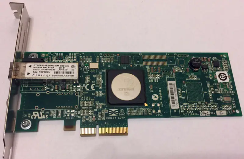 Emulex LPE1150-E 4Gbit PCIe x4 Single Port FC Adapter HBA Karte FC1120005-04C