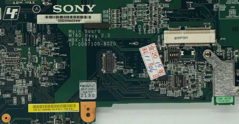 Sony MBX-194 VGN-AW Hauptplatine