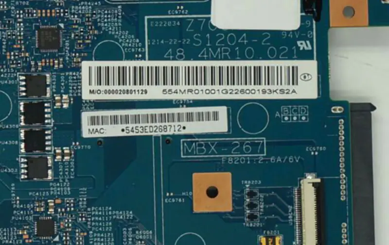 Sony MBX-267 Hauptplatine
