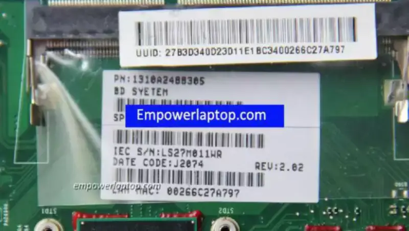 Toshiba NB510 V000268040 6050A2488301-MB-A02 N2800 Hauptplatine
