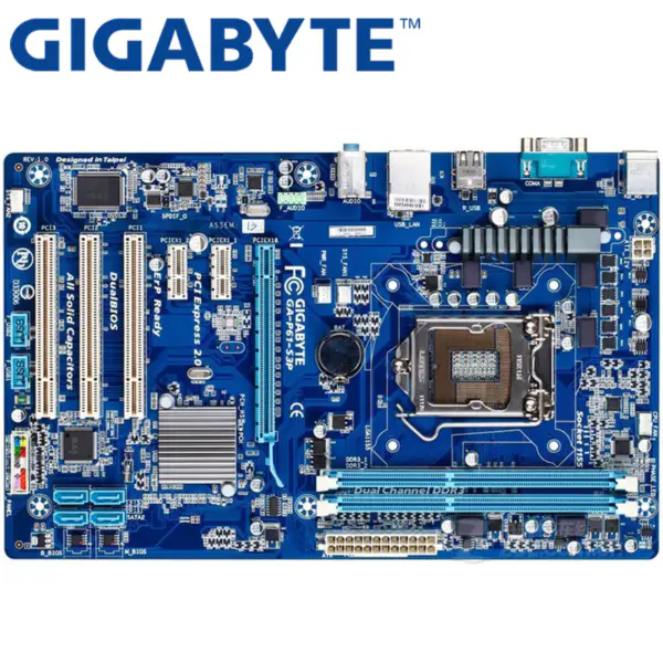 GIGABYTE GA-P61-S3P Desktop Mainboard H61 Sockel LGA 1155 i3 i5 i7 DDR3 16G ATX