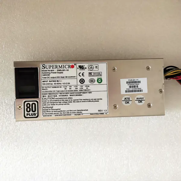 Supermicro 1U 200W-Netzteil PWS-201-1H