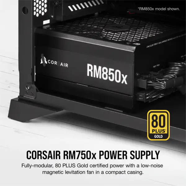 Cors Air Stromversorgungseinheiten Psu Rm750x 750w Gold Zertifizierung Vollmodul Lüfter Start-Stopp Intelligent Wake-up Rps0123