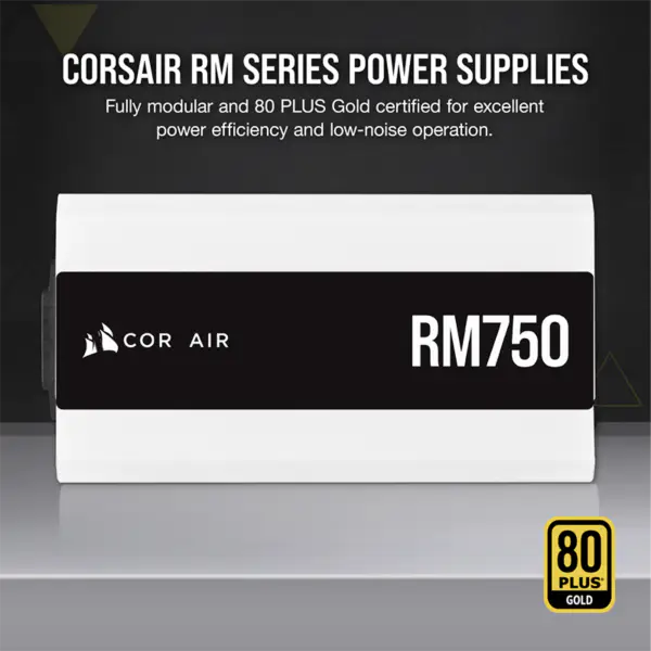 Cors Air Netzteil Psu Rm750 750w Weiß Vollmodul 80plus Gold Netzteil 140mm Low Noise Fan Smart Wake-up Rps0119