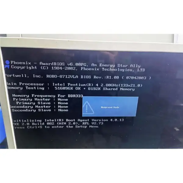 Robo-8712vla Bios R1.00 mit Speicher und Lüfter Industrielle Steuerung Motherboard