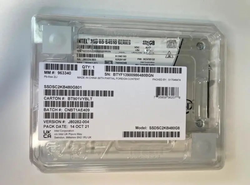 Intel S4510 D3-S4510 Serie SSD