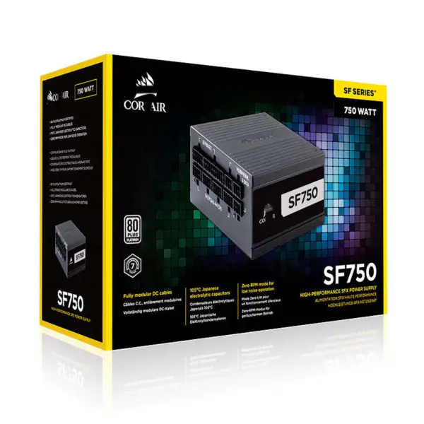 Cors Air Power Pc Power Supply Sf750 750w Platinum Sfx Power Supply 80 Plus Platinum Full Module Fan Stall