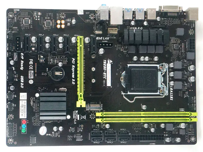 Biostar TB250-BTC Hauptplatine TB250 LGA1151 6PCIE PC