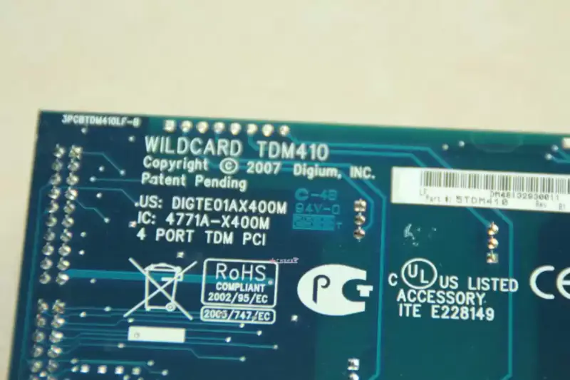 Asterisk TDM410P 4-Kanal Analogkarte Sprachkarte mit FXO+FXS Modulen