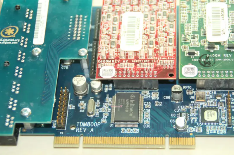 Asterisk TDM800 FXO+FXS Port Analogkarte Sprachkarte mit 2 x Quadmodulen
