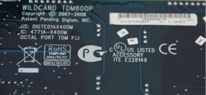 Digium TDM800P Hauptplatine