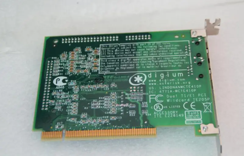 Digium Wildcard TE205P Dual Port ISDN PCI Karte Industrie-Motherboard