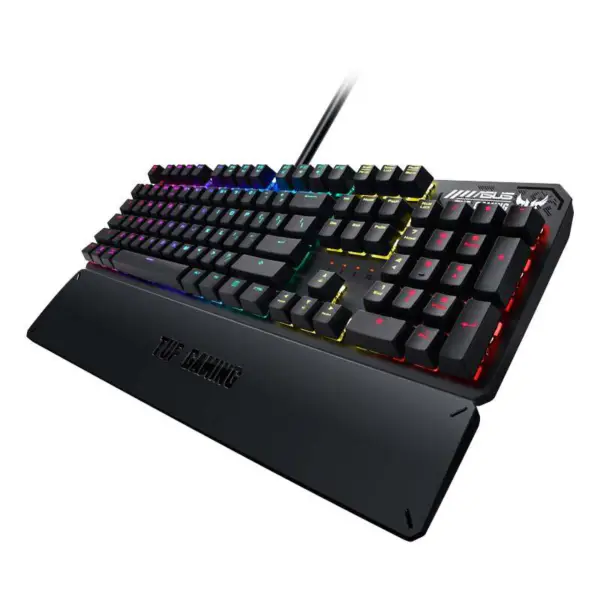 Mechanische Tastatur Tuf Esports Spy Flying Fortress K3 Wired Game Keyboard Rog Hintergrundbeleuchtung mit magnetischer Absaugung Palm Rest Tuf K3