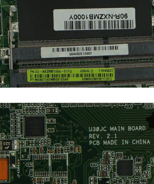 Asus U30JC Hauptplatine