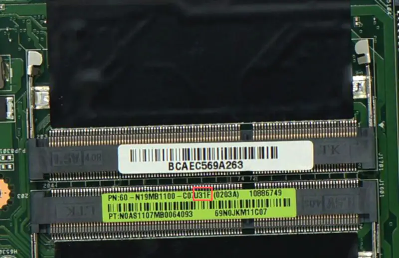 Asus U31F Hauptplatine