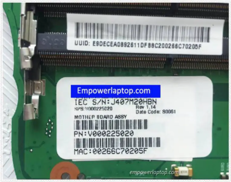 Toshiba C650 C655 Hauptplatine
