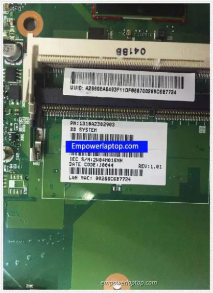Toshiba V000185550 L500 L505 Latop-Motherboard