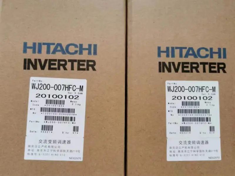 HITACHI WECHSELRICHTER WJ200-007HFC-M 0.75KW NEU