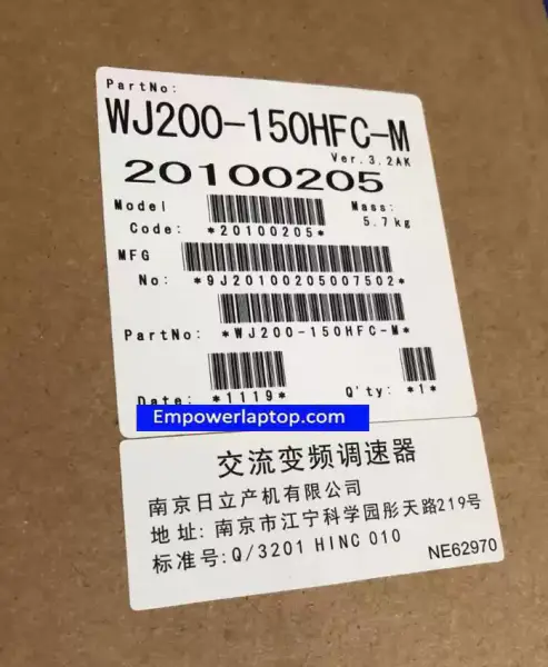 HITACHI WECHSELRICHTER WJ200-150HFC-M 15KW NEU