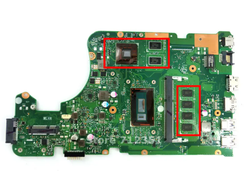 Asus X555LI X555LP REV 1.1 i7-5500 CPU 4GB RAM Motherbboard