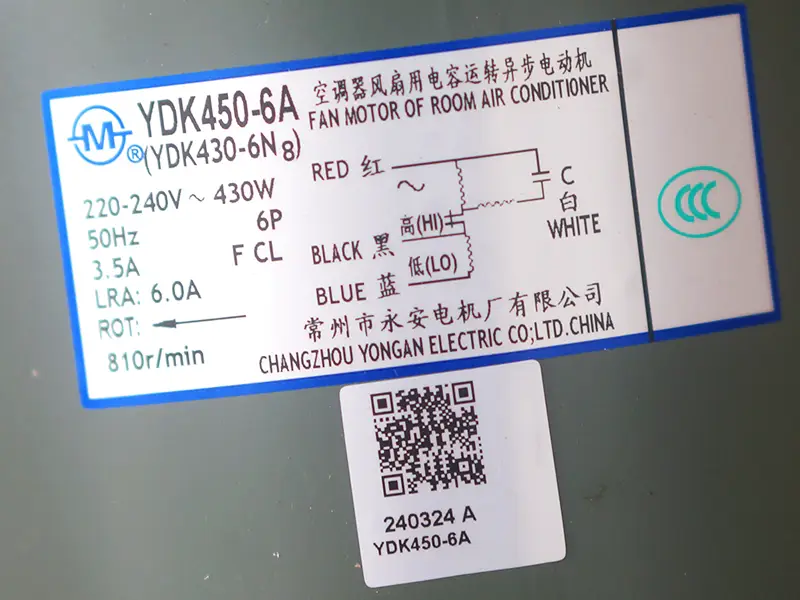 YDK450-6A (YDK430-6N8) Motor