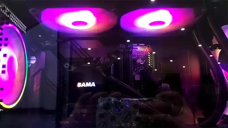 Sama 120mm Kühler Cpu Liquido Intel Cpu Kühler mit Temperatur Gaming Computer Flüssigkeitskühler