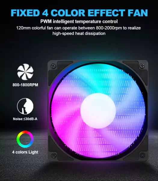 Sama 120mm Kühler Cpu Liquido Intel Cpu Kühler mit Temperatur Gaming Computer Flüssigkeitskühler