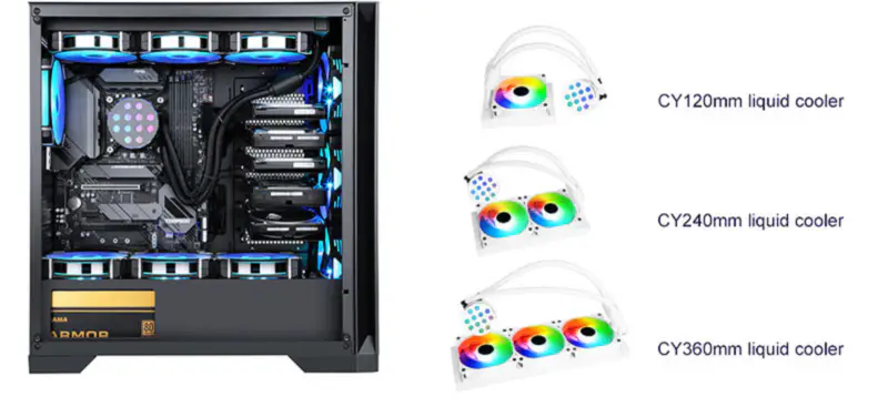 Sama 120mm Radiator Regenbogen Pc Para Cpu Rgb Flüssigkeitskühler Block Computer Cpu Wasserkühler und Kühlung Fan-Systeme für Pc Cpu