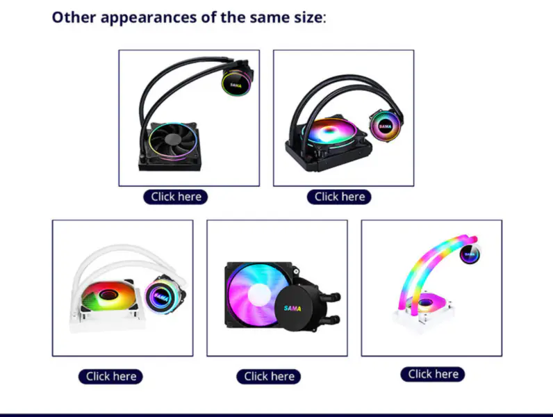 Sama 12cm Aio Cpu Kühler Radiator Kupfer Display Wasser Flüssigkeitskühlung Pc Cpu Kühler Rgb Glow mit niedrigeren Lärm Pumpe
