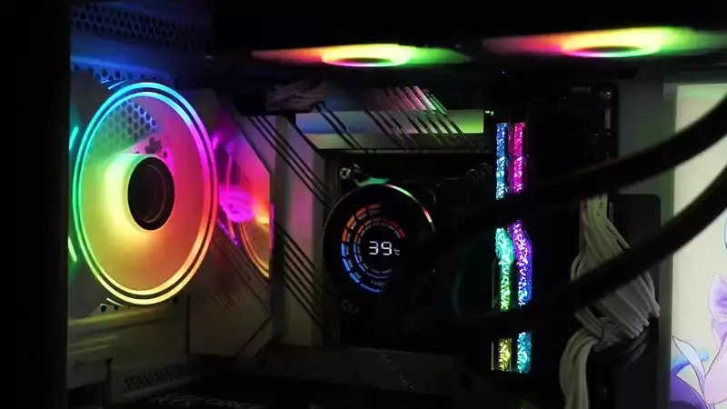 Sama 240mm Aio Cpu Flüssigkeitskühlung Wasserkühler Kit Pc System Lcd Display