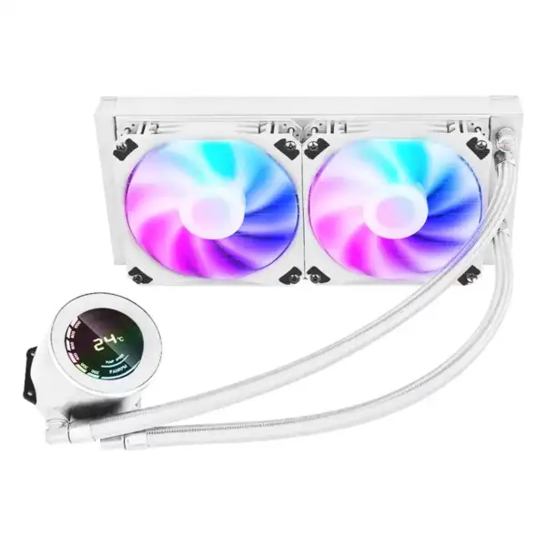 Sama 240mm Aio Cpu Flüssigkeitskühlung Wasserkühler Kit Pc System Lcd Display