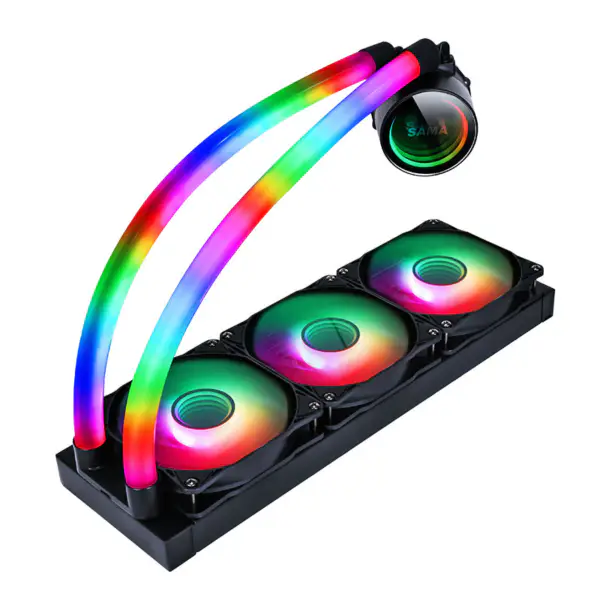 Sama 360 Lga1200 Lga1700 Lga 2011 Schwarz Wasserkühlung Pc Kühler Watercoole Cpu Kühlung Wasser Kühlkörper System für Pc Gehäuse Kühlung
