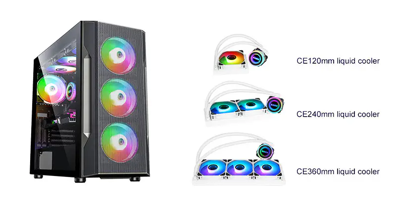 Sama 36cm Aio Cpu Kühler Radiator Kupfer Display Wasser Flüssigkeitskühlung Pc Cpu Kühler Rgb Glow mit niedrigeren Lärm Pumpe