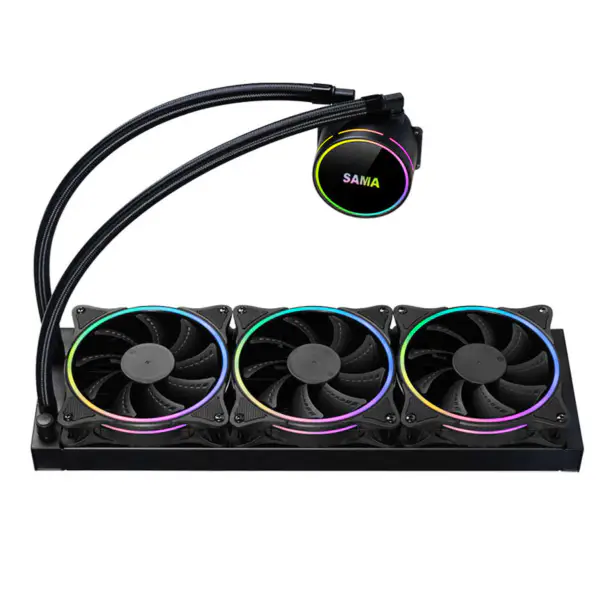 Sama 36cm Aio Cpu Kühler Radiator Kupfer Wasser Flüssigkeitskühlung Pc Cpu Kühler Rgb Glow
