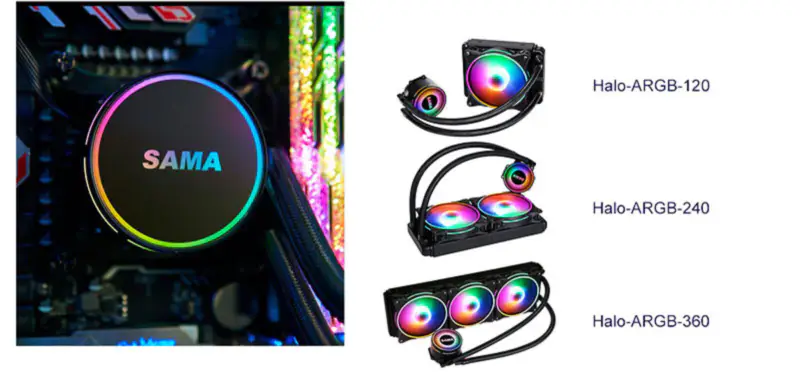 Sama 36cm Aio Cpu Kühler Radiator Kupfer Wasser Flüssigkeitskühlung Pc Cpu Kühler Rgb Glow