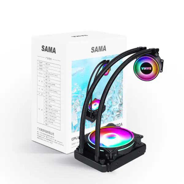 Sama Aio Cpu 120mm Radiator Kühlkörper Flüssigkeit Rgb Kühler Cpu Wasserkühlung Heizkörper Pc Gaming
