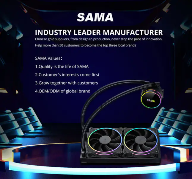 Sama Aio Cpu 240mm Radiator Kühlkörper Flüssigkeit Rgb Kühler Cpu Wasserkühlung Heizkörper Pc Gaming