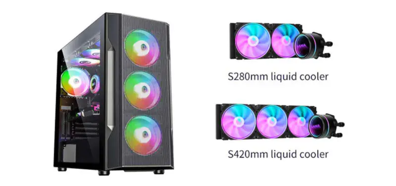 Sama Aluminium Kühlkörper Kupfer Wasserkühlung Flüssigkeitskühler für Pc Fall