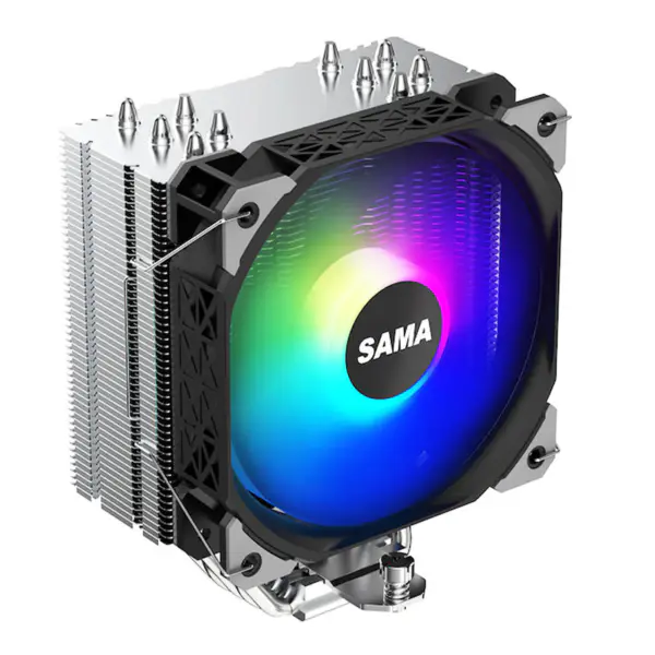 Sama Am4 Am5 Cpu Luftkühler 5 Electroplate Heat Pipes Prozessorkühlung 115x/1366/1200/2011/2066/1700 Luftkühler
