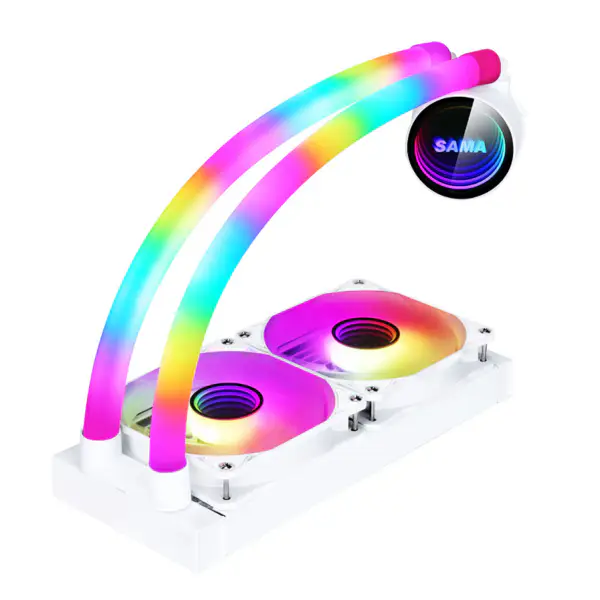 Sama Argb Infinity Mirror Fans 240mm Kupfer Radiator alles in einem Cpu Wasserkühlung Cpu Flüssigkeitskühler für Intel Amd