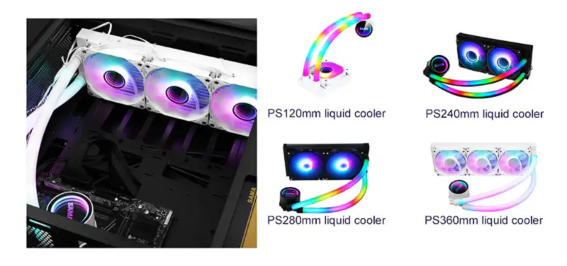 Sama Argb Infinity Mirror Fans 240mm Kupfer Radiator alles in einem Cpu Wasserkühlung Cpu Flüssigkeitskühler für Intel Amd