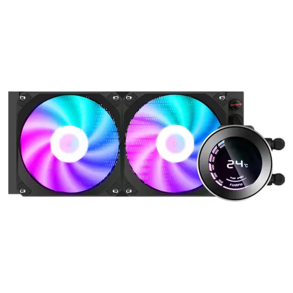 Sama Custom Temperaturanzeige 240 Regenbogen Adressierbar Rgb Aio Cpu Wasser Flüssigkeitskühlung Lüfter Radiator Block Platte Kit System